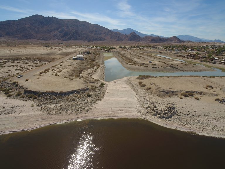 Salton Sea Beach and Desert Shores, California Drone Photography