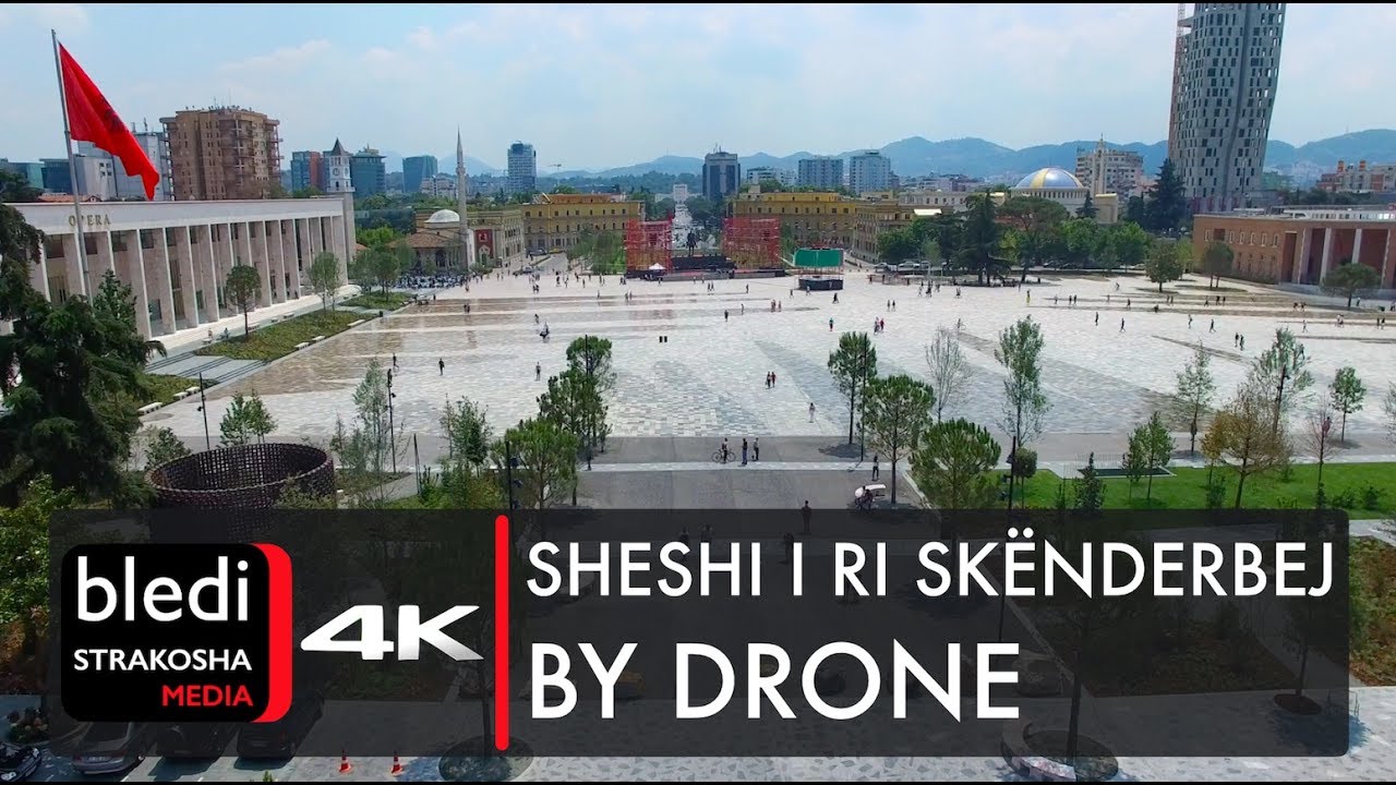 Sheshi i ri Skënderbej - Scanderbeg square [Drone video | 4K Ultra HD]