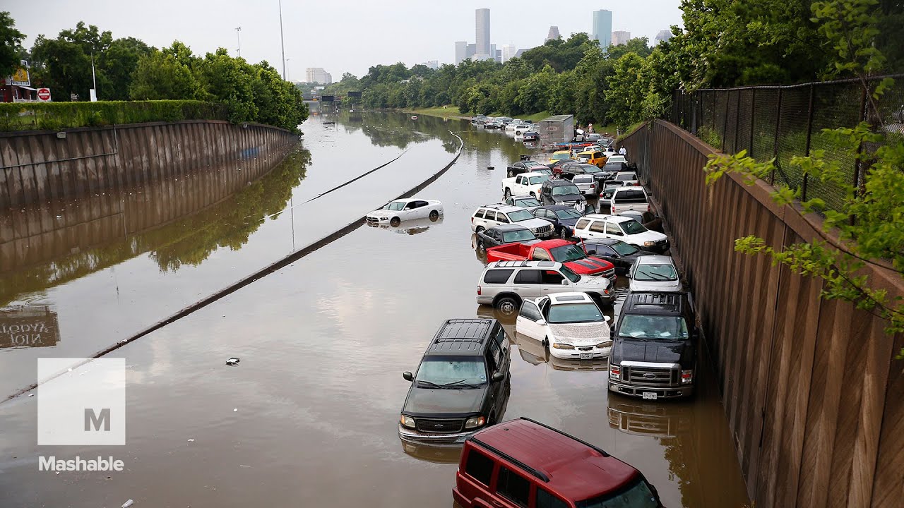 Drone video shows Houston flood damage | Mashable