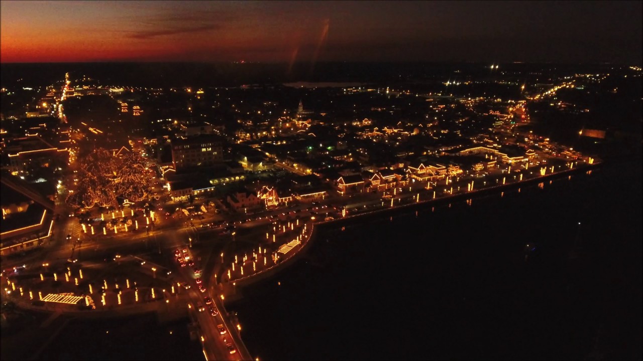 St. Augustine Night of Lights - Drone Video