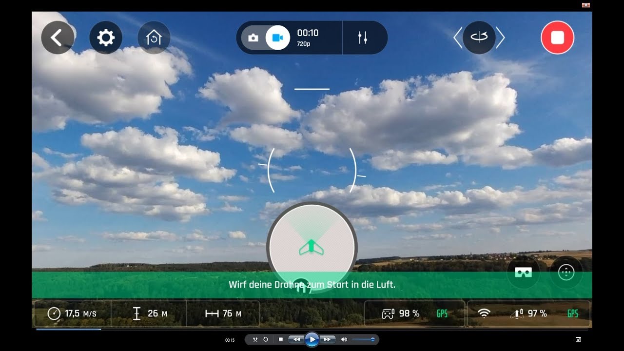 3300 m long range - Parrot Disco Return to Home [FreeFlight Pro - App]